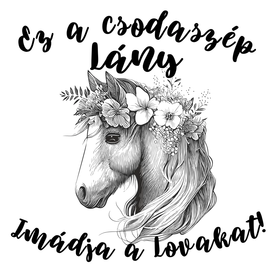 Csodaszép lány lovas póló