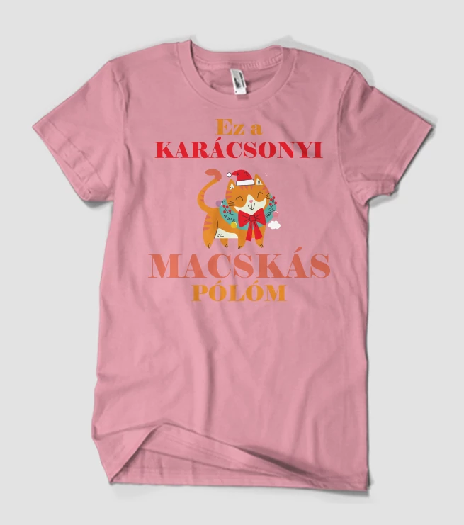 Karácsonyi macskás póló