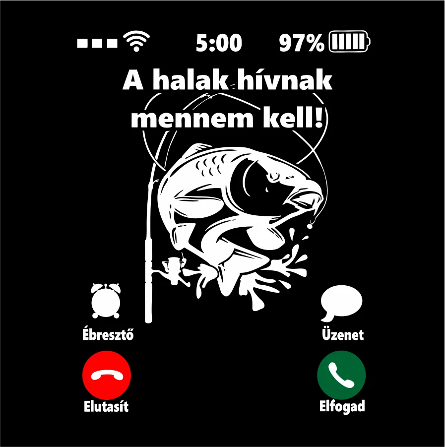 Hívnak a halak horgászos póló