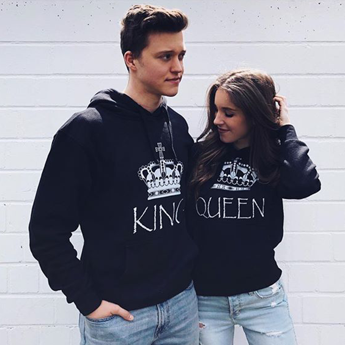 Királynő és király páros pulóver